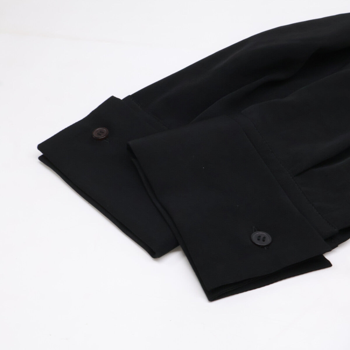 REGULATION Yohji Yamamoto レギュレーション ヨウジヤマモト 【24SS】FY-B55-500 CHINE R-FRONT ZIP SHIRT アシメントリーデザイン ベルト付 ロングシャツ トップス