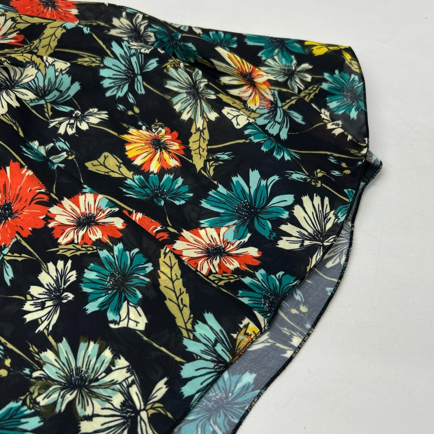 IENA Black Floral-Motif Skirt Skirt