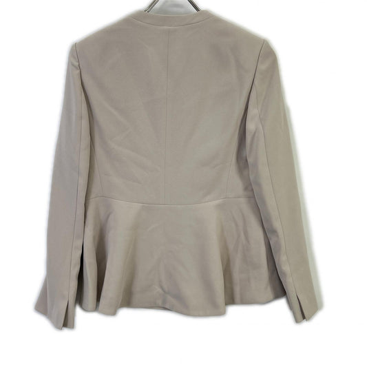 PLS+T (PLST) Plst 12-5104001 Beige 25SS Triacetate-Blend Peplum Jacket Jacket
