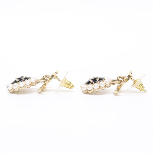 CHANEL シャネル A21A イミテーションパール ココマーク ドロップ ピアス