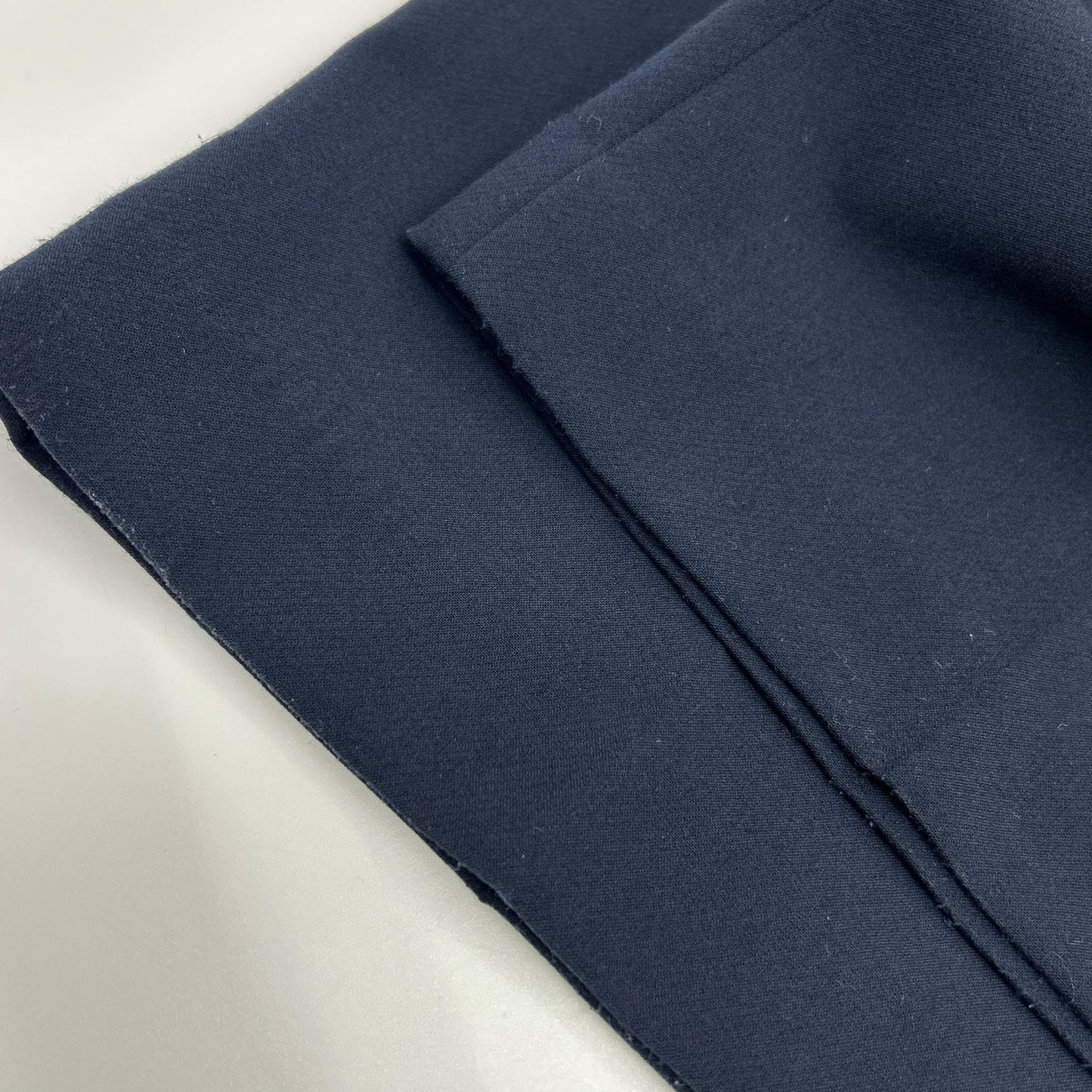 ENFOLD Navy Rayon-Blend Suspender Wide-Leg Pants Bottoms