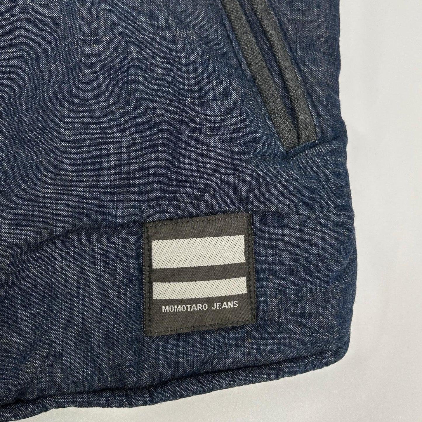 MOMOTARO JEANS モモタロウジーンズ インディゴ デニム切替 中綿 ベスト ベスト