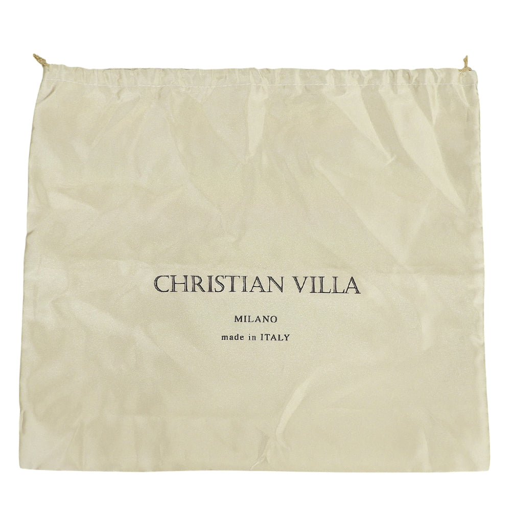 CHRISTIAN VILLA クリスチャンヴィラ 美品 パイソン柄 2WAY ハンドバッグ レディース グレー系 ハンドバッグ