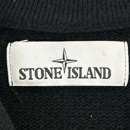 STONE ISLAND ストーンアイランド 6915551A3 ブラック ラムウール Vネックニット トップス トップス