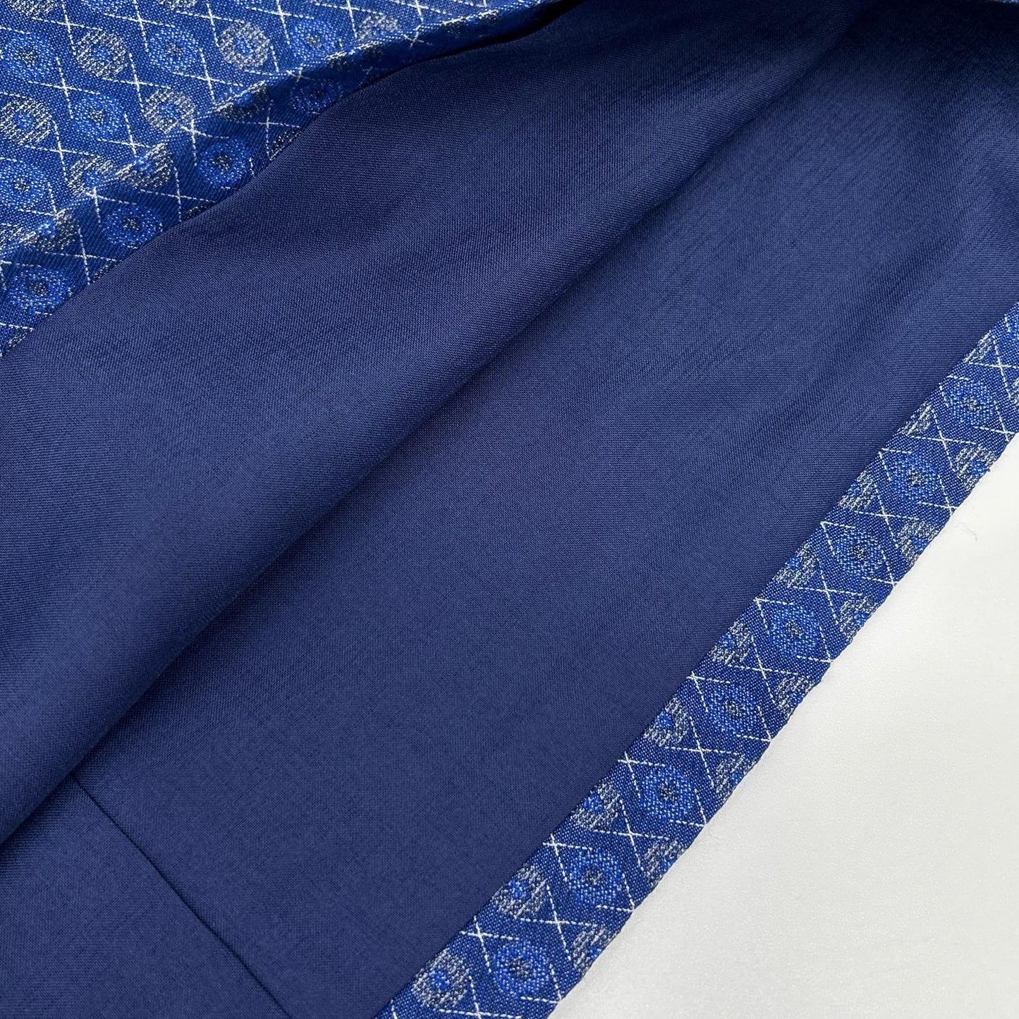 nitca ニトカ Blue Geometric-Pattern Half-Sleeve Dress Dress