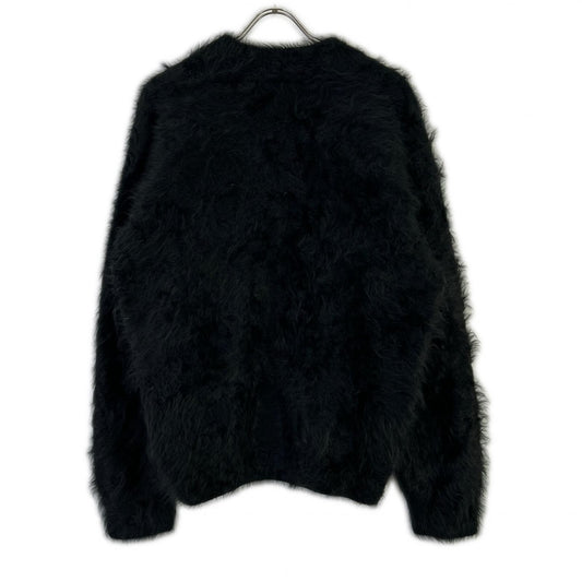 BLAMINK ブラミンク ブラック カシミヤファー7GVネックカーディガン トップス