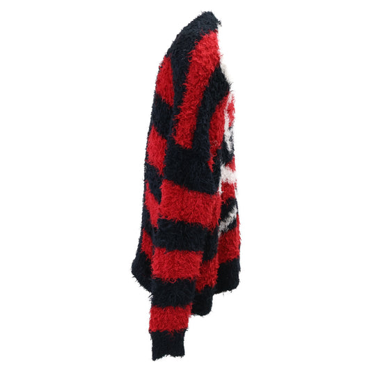 mastermind マスターマインド 【美品/国内正規/24SS】MJ23E11-KN016-607 ストライプ バックスカル マイクロファイバー カーディガン トップス