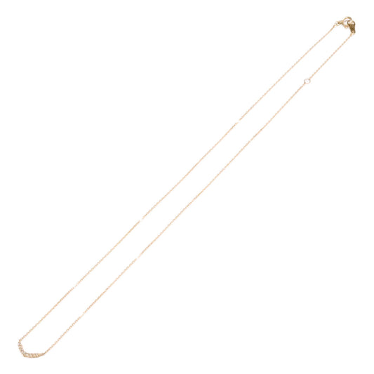 agete アガット 【美品】10174116089-08-999 K18 0.04 ダイヤモンド ネックレス