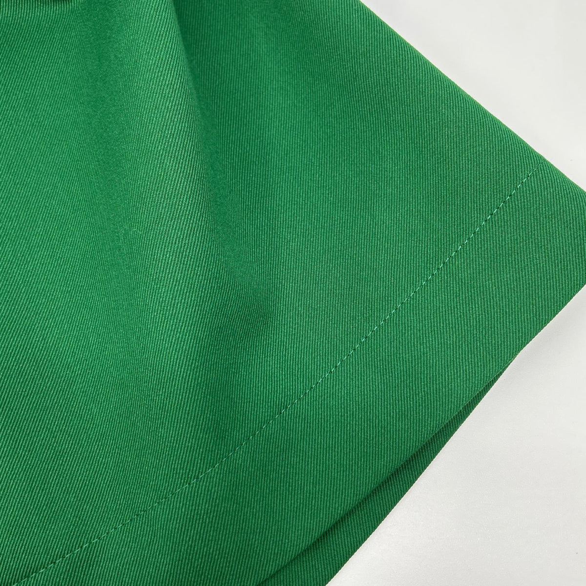 CABaN green wool gabardine long trench coat