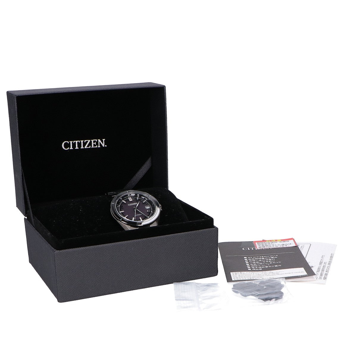CITIZEN シチズン 【新品同様】CB3035-72E H128 ACT Line ブラックチタンシリーズ ATTESA アテッサ エコ・ドライブ電波 腕時計