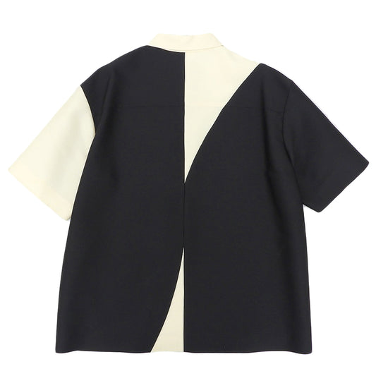 JOSEPH ジョセフ ウールシルク アニメーション シャツ トップス レディース ブラック×アイボリー 38 BLJRIZ0101 トップス
