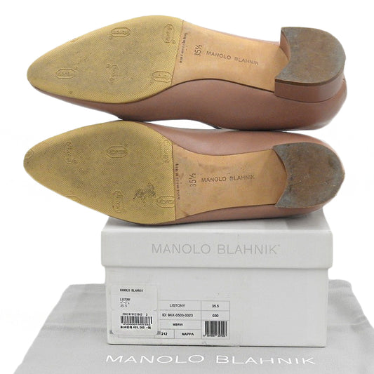 MANOLO BLAHNIK マノロブラニク LISTONY パンプス シューズ レディース ピンクベージュ 35.5 シューズ
