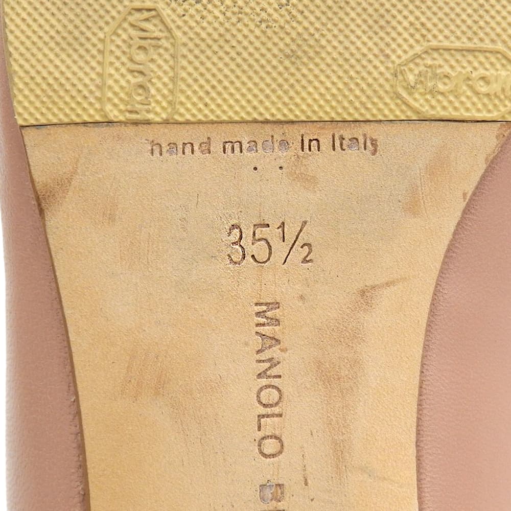 MANOLO BLAHNIK LISTONY Pumps for Women Pink Beige 35.5 Shoes