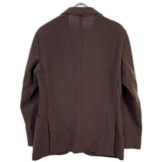 UNITED ARROWS ユナイテッドアローズ Brown kalamkari single 2-button tailored jacket COMFORT EASY MODEL