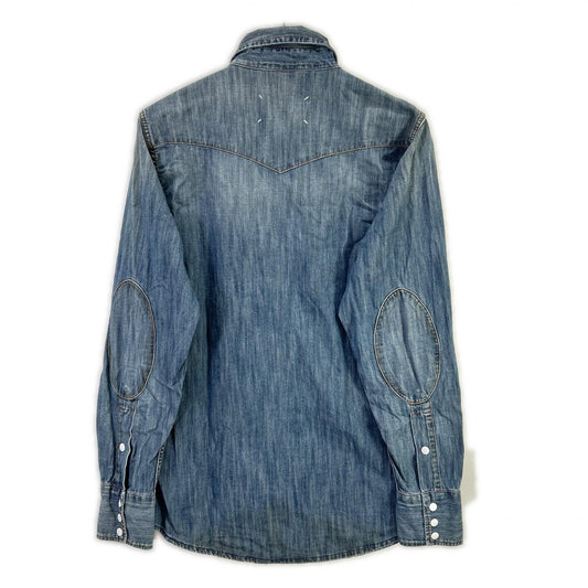 MARTIN MARGIELA マルタンマルジェラ S30DL0196 11年 ブルー エルボーパッチデニムウエスタンシャツ トップス