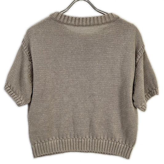 FOXEY フォクシー 43278 ベージュ リネン100 Knit Top Sable トップス