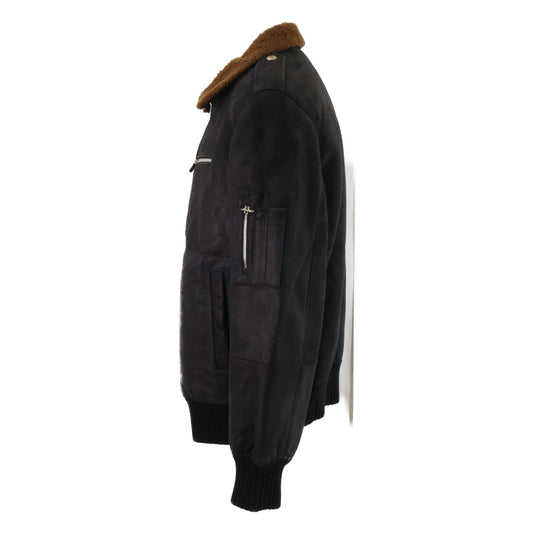 BRUNELLO CUCINELLI ブルネロクチネリ 【美品/国内正規】MPMCL1886 シープスキン ムートン ジップアップ ブルゾン ジャケット