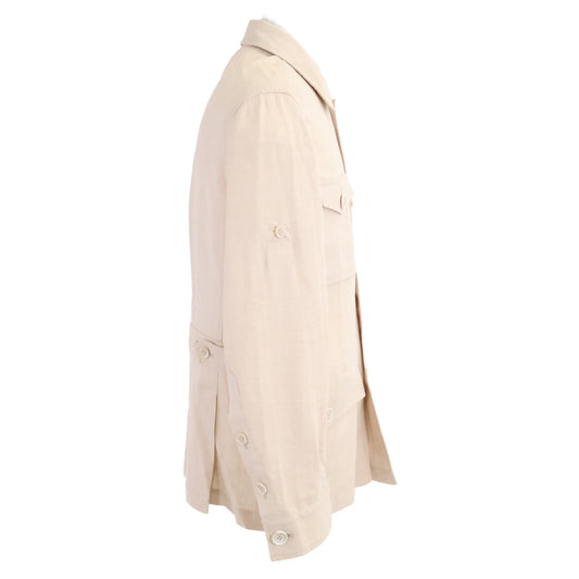 BRUNELLO CUCINELLI ブルネロクチネリ 【新品同様/国内正規】MW4946874 リネンxウール サファリジャケット ジャケット