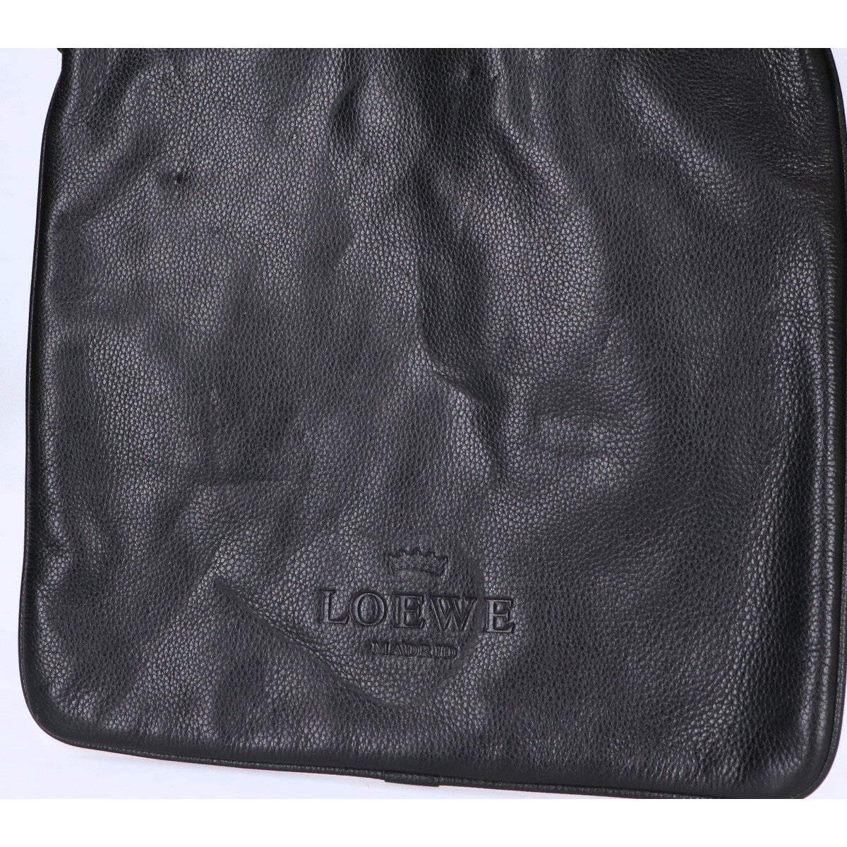 LOEWE ロエベ レザー ロゴ型押し ヘリテージ メッセンジャーバッグ/ ショルダーバッグ