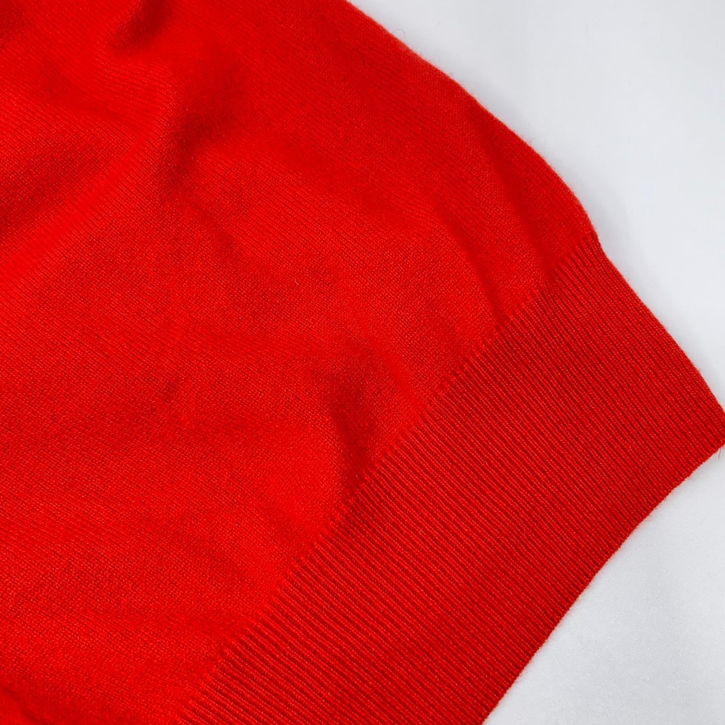 Loro Piana Orange Cashmere V-Neck Knit Sweater