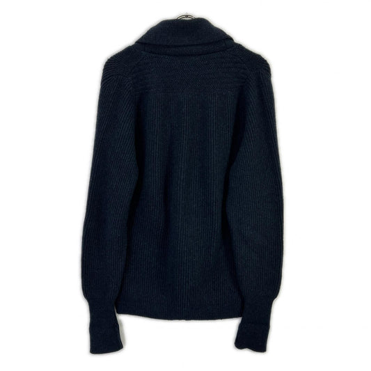 Kiton UK549AI14 navy 100% cashmere shawl-collar cardigan Tops