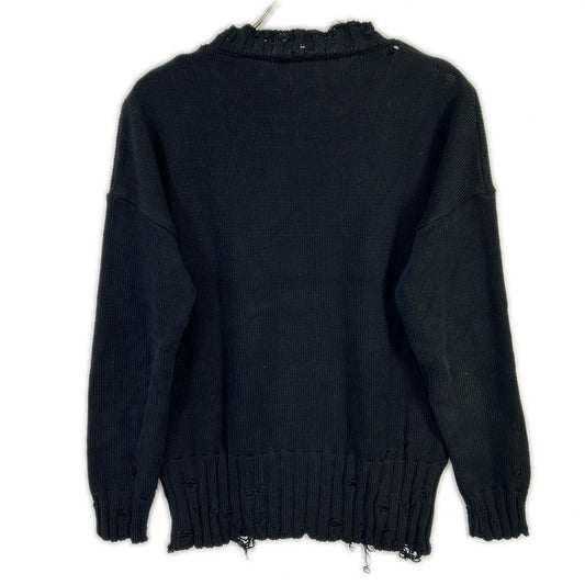 MARNI マルニ 22AW GCMG0210A0UFC652 ブラック コットン ツイスト クルーネック セーター トップス