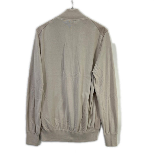 GRAN SASSO 57139 18037 beige stand-collar suede-panel ZIP blouson jacket