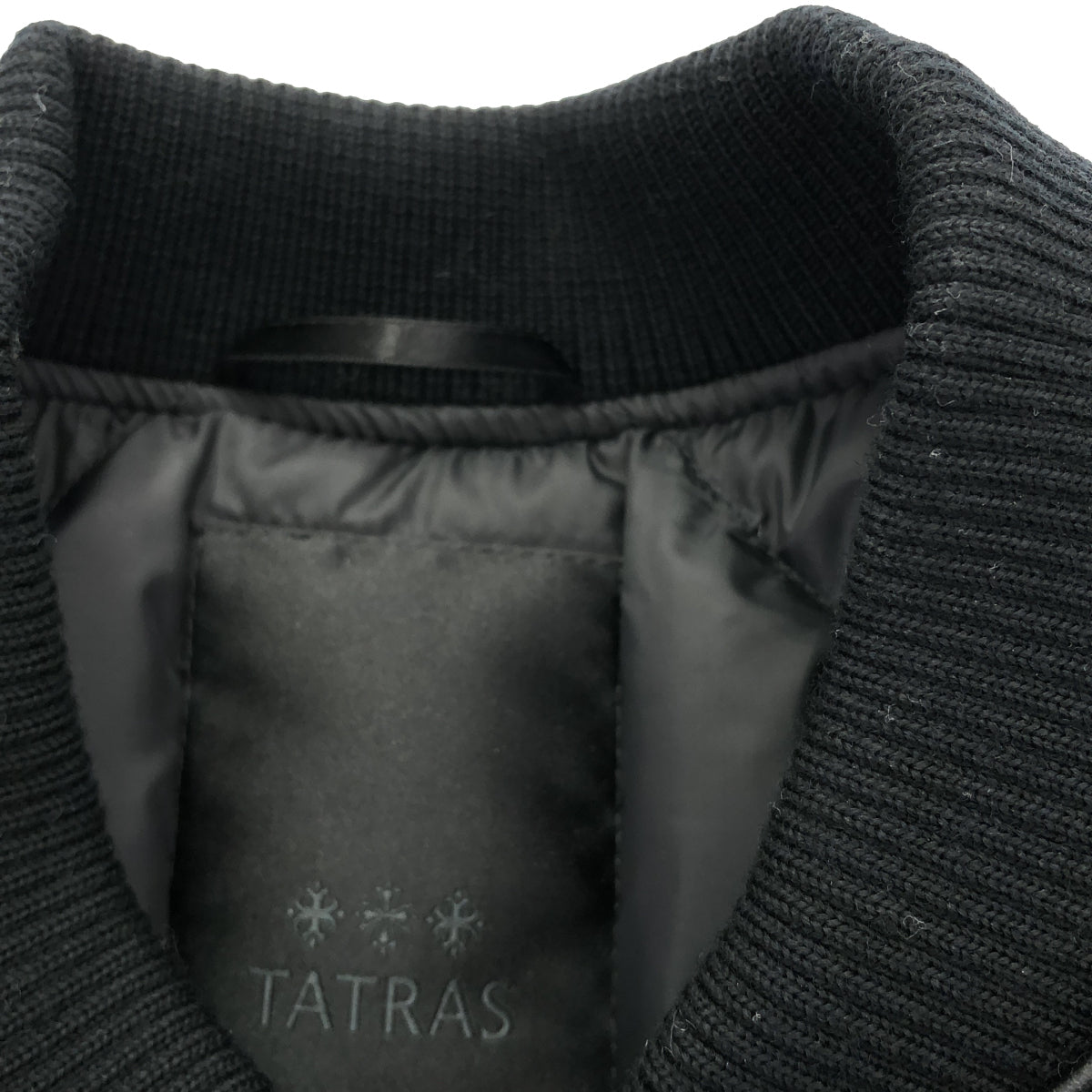 TATRAS タトラス MJXA0086014668 ブラック CASTAGNO フェイクレザー ボンバーダウンジャケット トップス