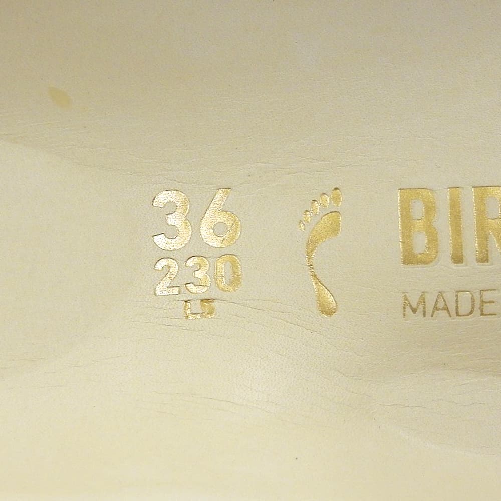 BIRKEN STOCK ビルケンシュトック 新品同様 ハイシャイン エクリュ Madrid Big Buckle ナローフィット サンダル レディース ホワイト系 36 シューズ