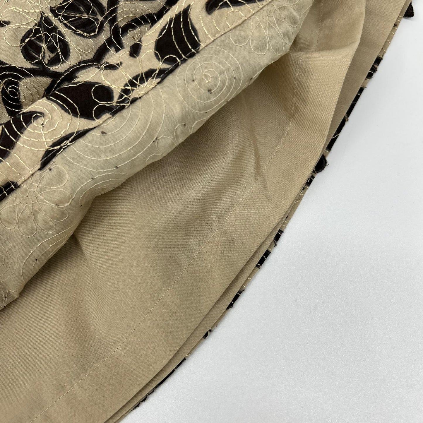 ISSEY MIYAKE FETE イッセイミヤケフェット IF64FG501 ベージュ フラワーモチーフ 刺繍 デザインスカート スカート