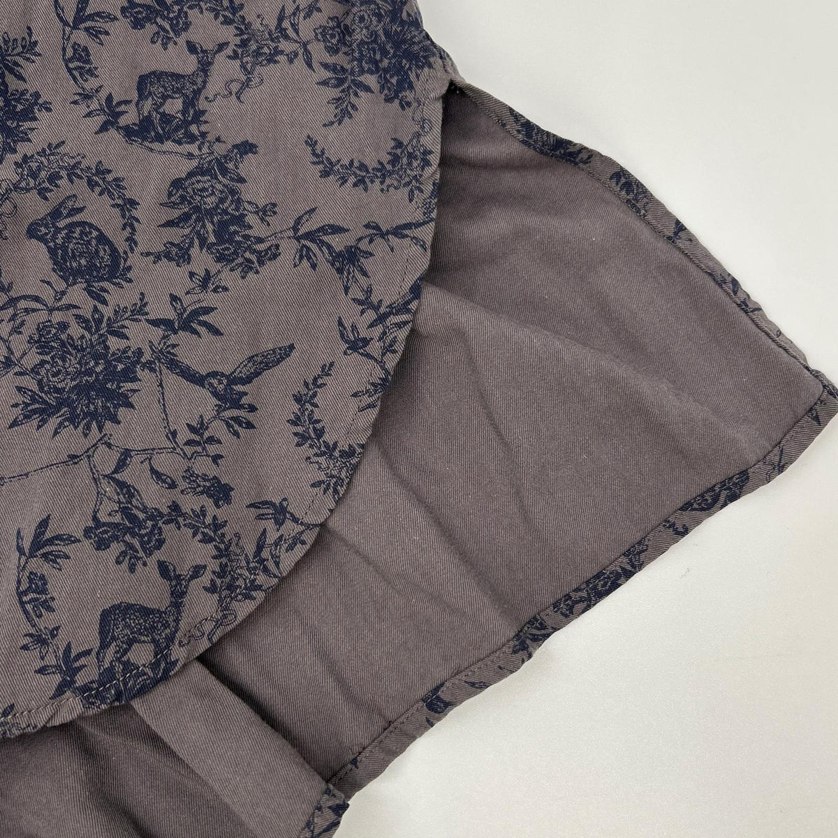 SUPER HAKKA 04120713 Gray Tuck Floral Dress Dress