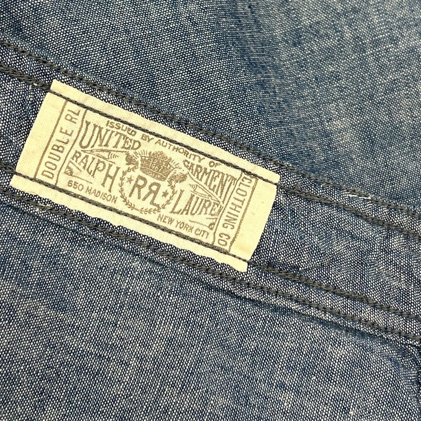 RRL 782751203001 24SS indigo chambray work shirt top