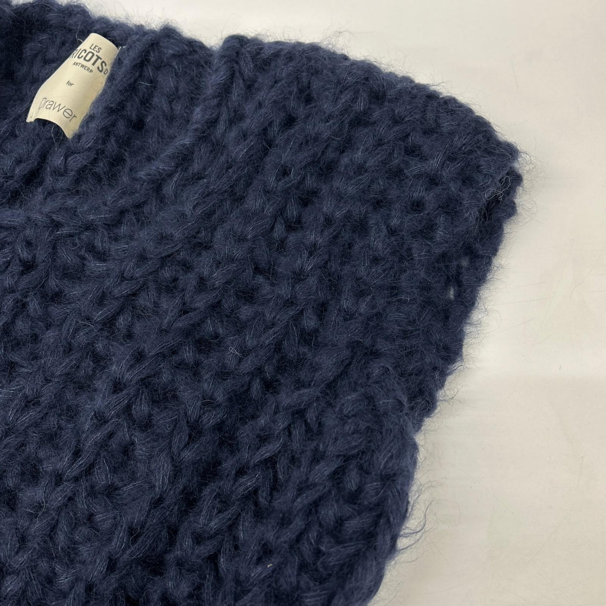 DRAWER ドゥロワー LES TRICOTS D'O 25SS ネイビー アルパカウールシルク 別注ベスト ベスト