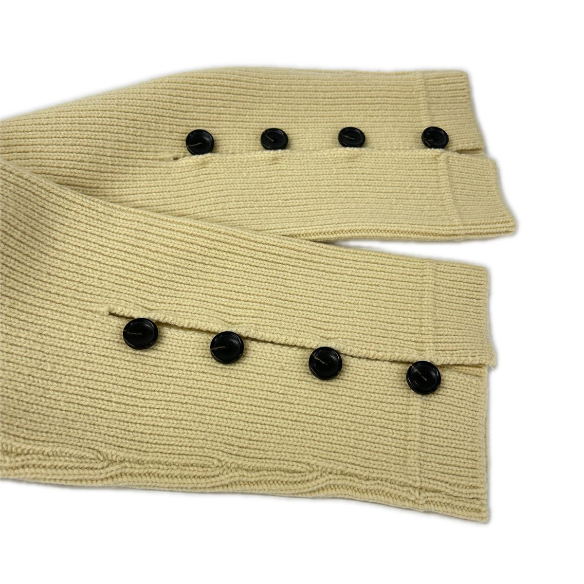 MARIA MCMANUS Beige Wool turtleneck knit with sleeve buttons Tops