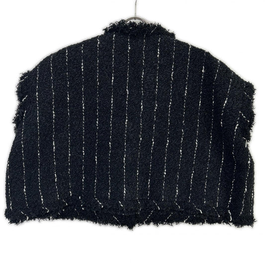 sacai サカイ 25年 25-07663 ブラック ナイロンコットン ツイード ベスト ジャケット ジャケット