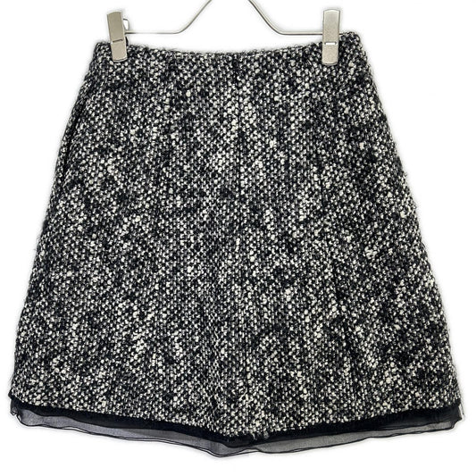 Christian Dior クリスチャンディオール 4A21348F1152 ブラック ウールモヘヤ ツイードスカート スカート