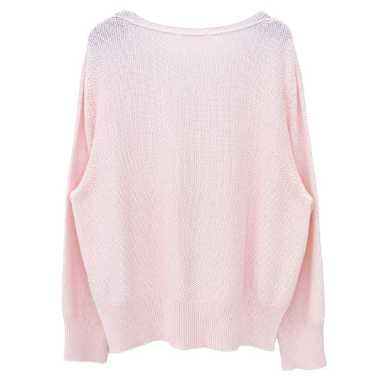 GALERIE VIE ギャルリーヴィー 美品 コットンカノコ Vネック プルオーバー トップス レディース ピンク F 25年 23025102014 トップス