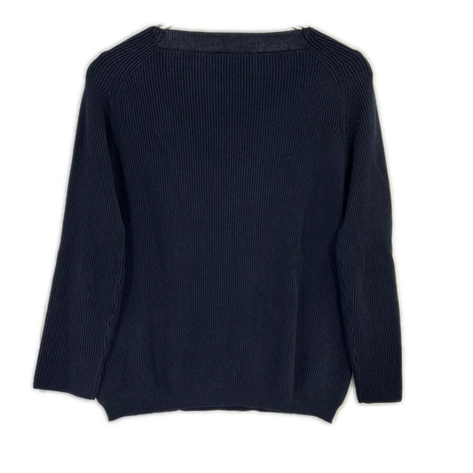 JILSANDER ジルサンダー ネイビー 14年 OW754067WY24060851 リブ編みYネックニットトップス トップス
