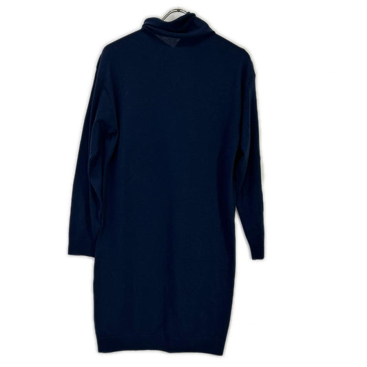 LANVIN ランバン DR291M ネイビー ウール タイ ワンピース ワンピース