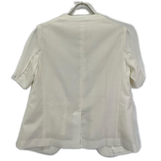 sacai サカイ 26SS 26-08437 ホワイト WoolSuitingxCotton Knit Pullover カットソー トップス