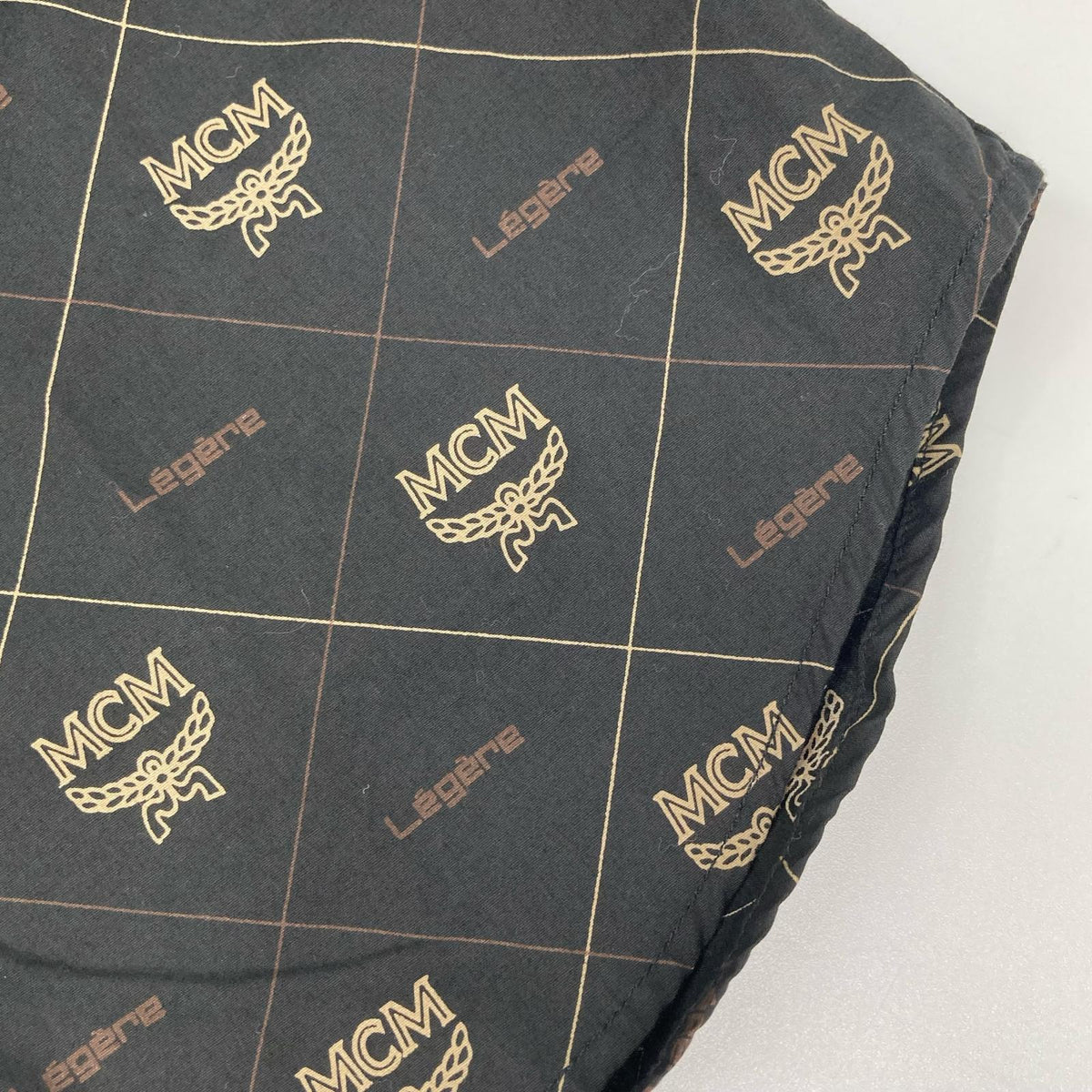 MCM MCM 1-7757 Black monogram Visetos-pattern cotton dress shirt top