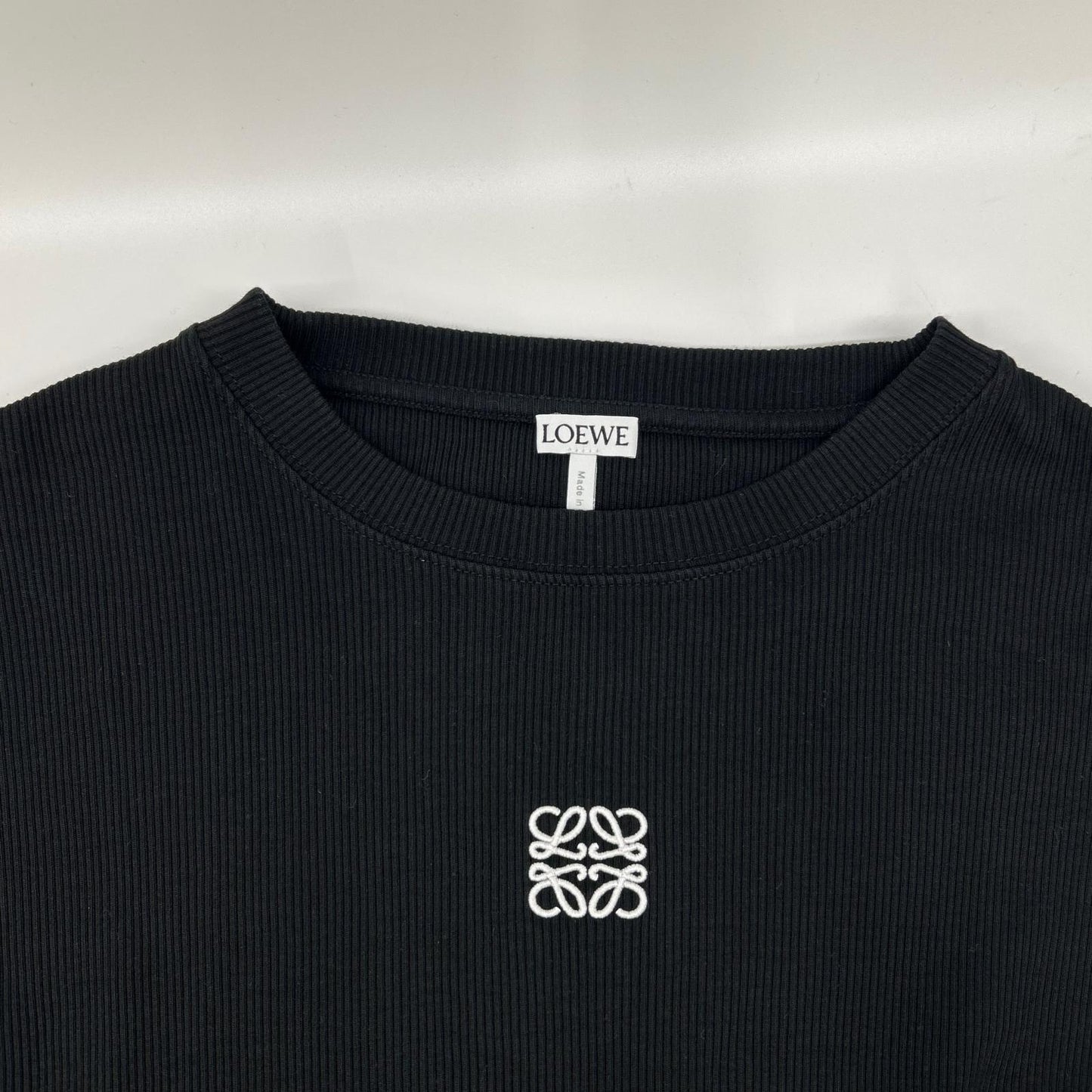 LOEWE ロエベ H526Y22XAY ブラック オーバーサイズフィット ロングスリーブ Tシャツ トップス