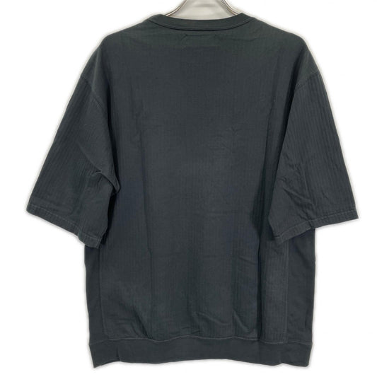 AUBERGE オーベルジュ グリーン Vガゼット コットン ストライプ Tシャツ トップス