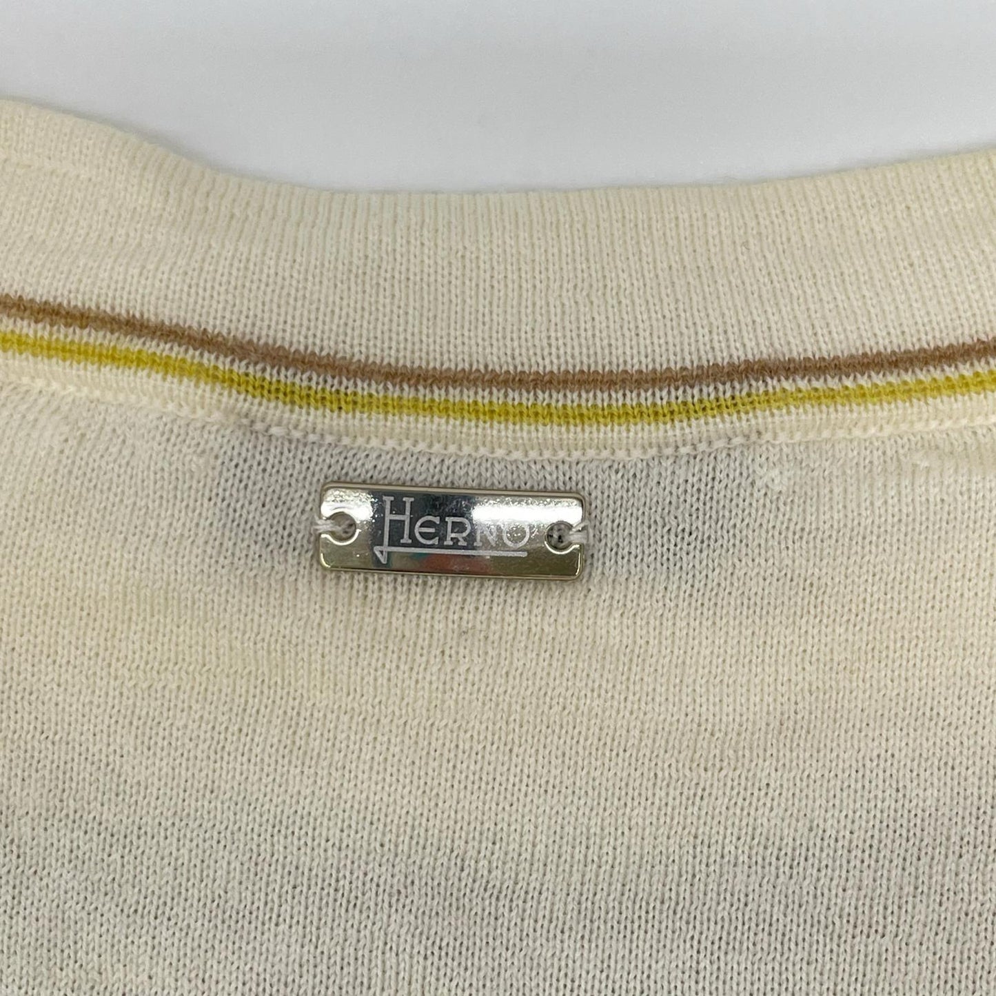 HERNO ヘルノ MG0001D-70028-1033 ブラウン Hモノグラム ニットドッキングカットソー トップス