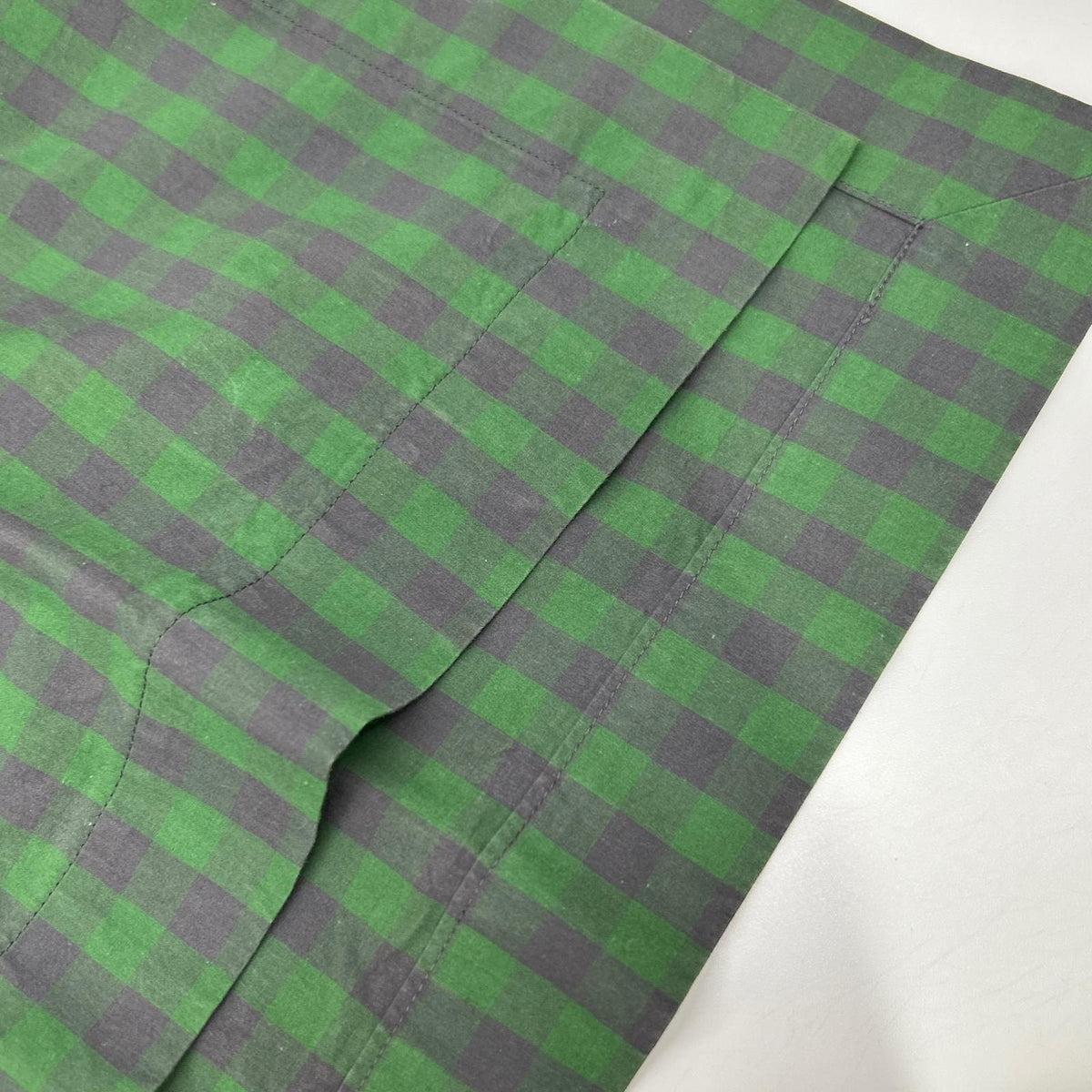 BLAMINK Blamink 7926-230-0341 green x purple block-check band-collar sleeveless maxi dress