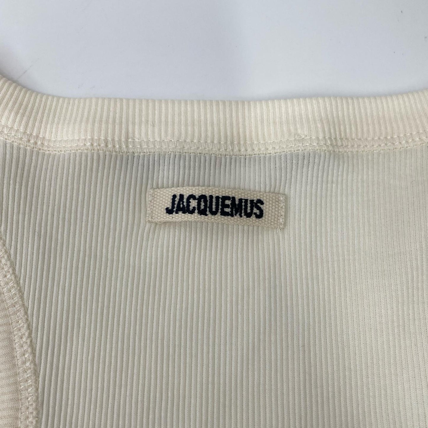 JACQUEMEUS ジャックムス 241JS158-2-32-100 アイボリー Gros Grain タンクトップ トップス
