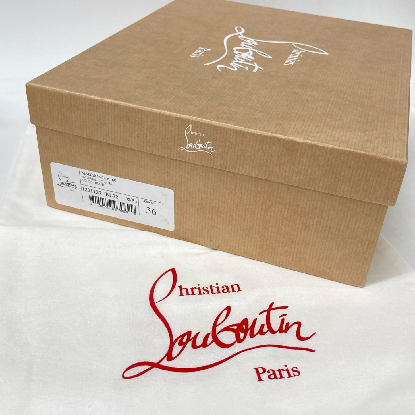 CHRISTIAN LOUBOUTIN クリスチャンルブタン MADMONICA 60 マドモニカ60 スパイク デニム アンクルストラップ サンダル シューズ
