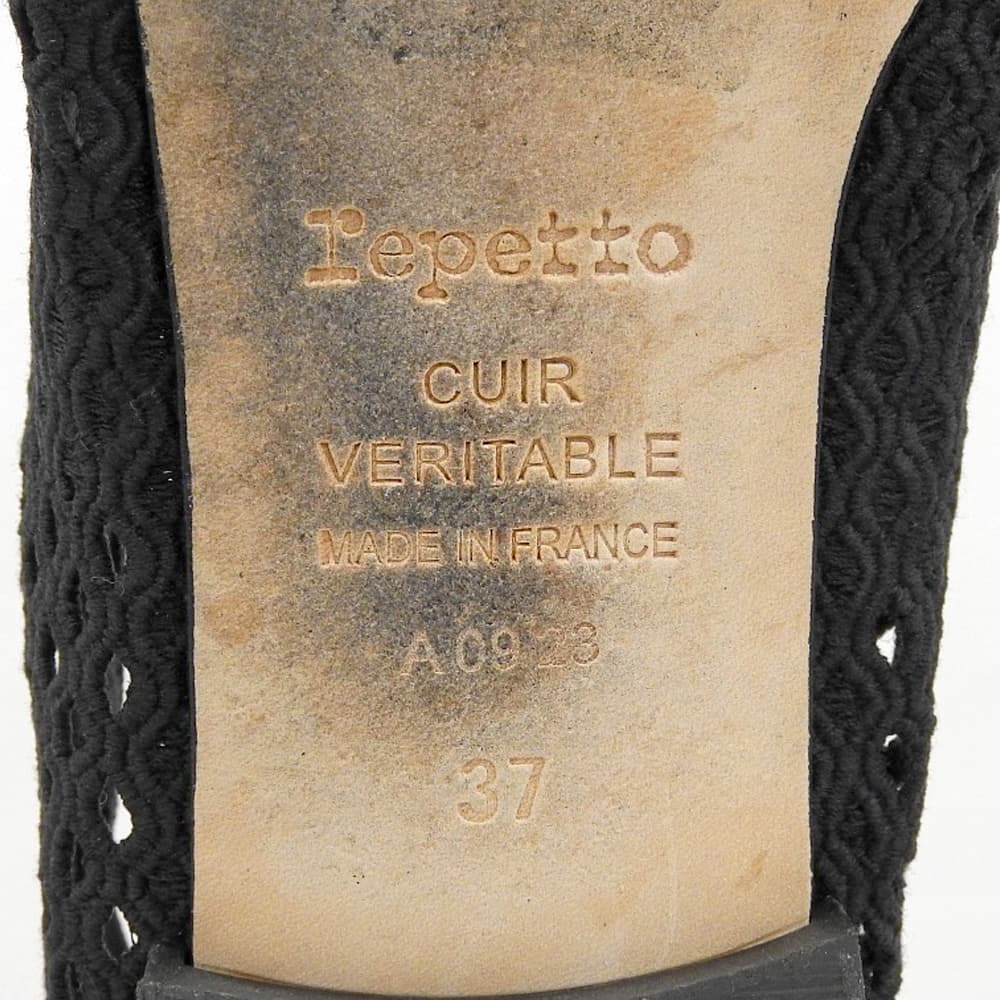 repetto レペット メッシュ フラット バレエシューズ レディース ブラック 37 シューズ