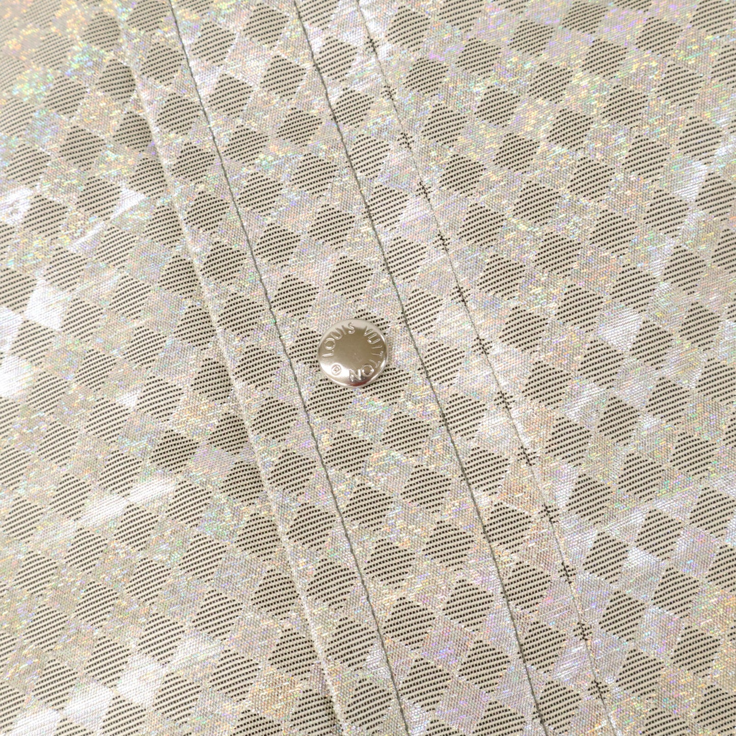 LOUIS VUITTON ルイヴィトン 【美品/国内正規】RM081 MMBS51SOC 総柄 シルク混 シングルジャケット ジャケット
