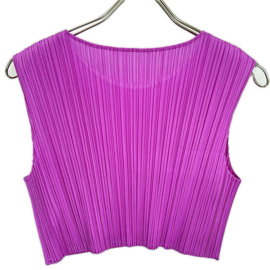 PLEATS PLEASE プリーツプリーズ PP41JK001 パープル JUICY COLORS ノースリーブトップス 青山限定 トップス